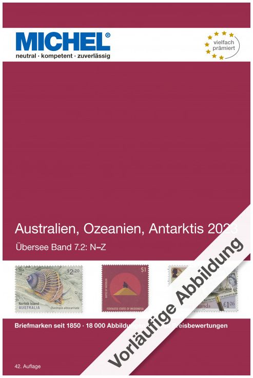 Australien, Ozeanien, Antarktis 2 N-Z 2023 Ü 7.2, ersch. März 2023